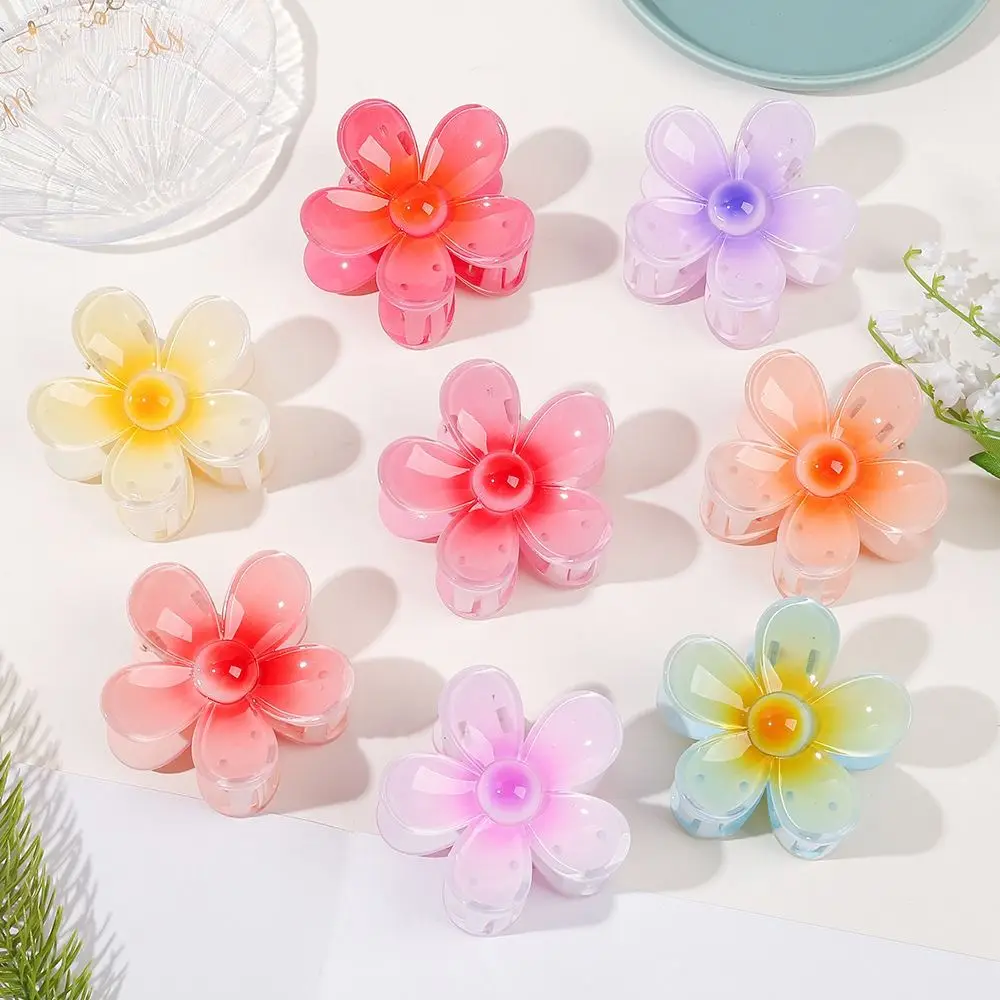 

Small Egg Flower Hair Claw Gradient Color Hair Accessories Flower Hair Crab Clip Hair Clip Hair Ornaments Mini Shark Clip