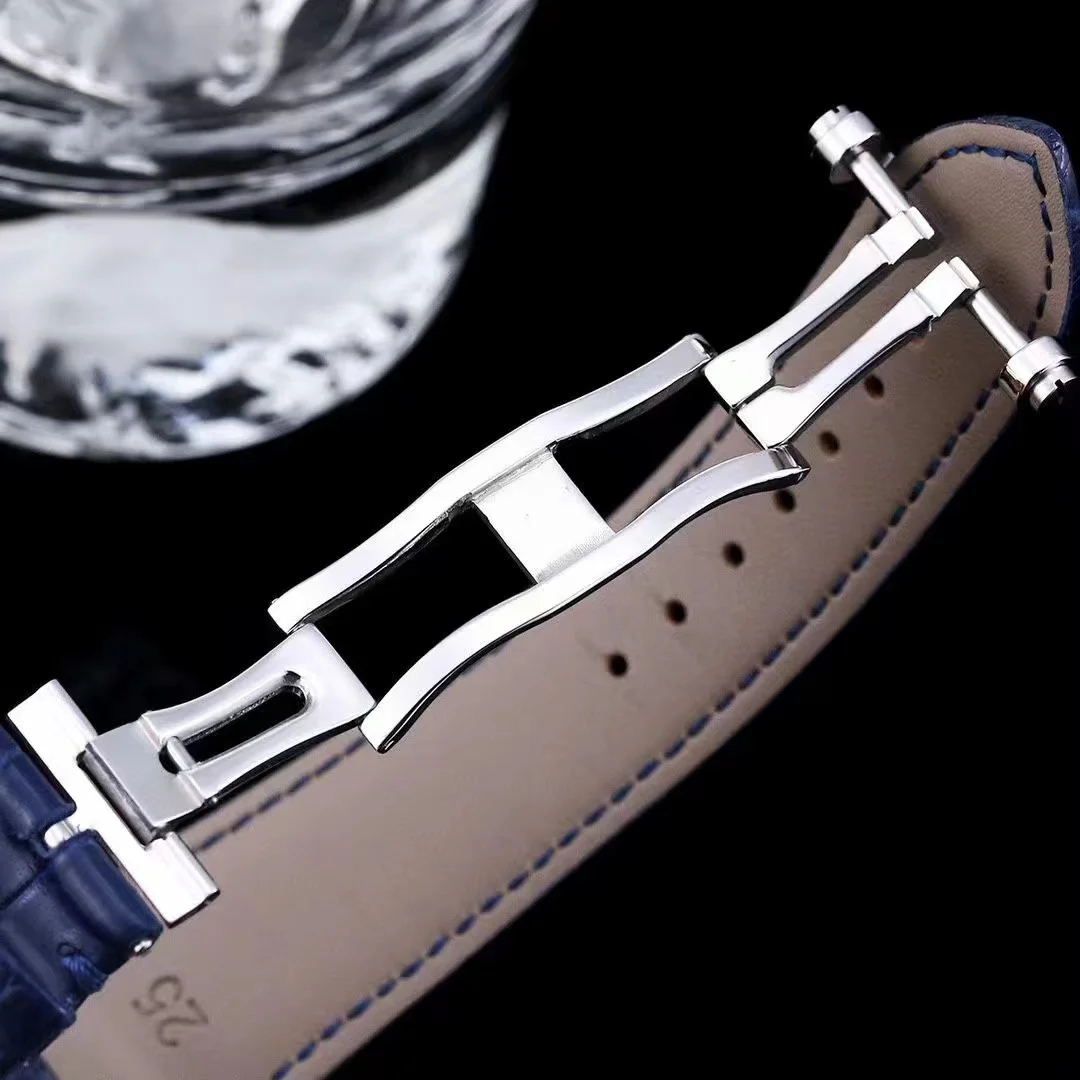2023 new luxury brand men's automatic personality leisure watch blue dial Ulis folding buckle mechanical gift