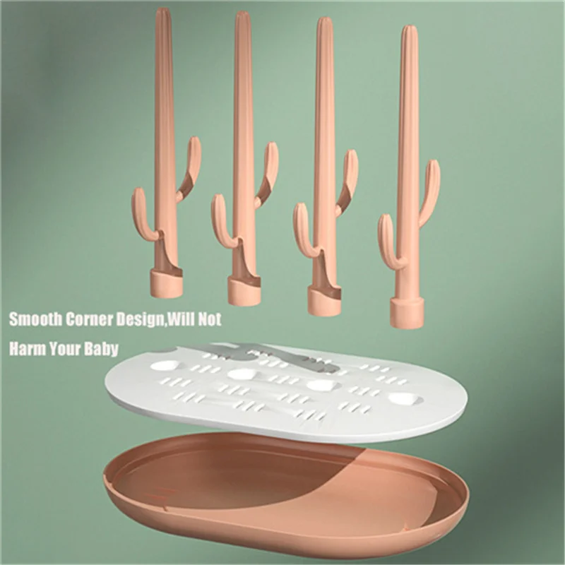 Detachable Baby Bottle Drying Rack Infant Feeding Bottle Drain Drying Racks Solid Color Feeding Cup Holder Storage Box Dryer