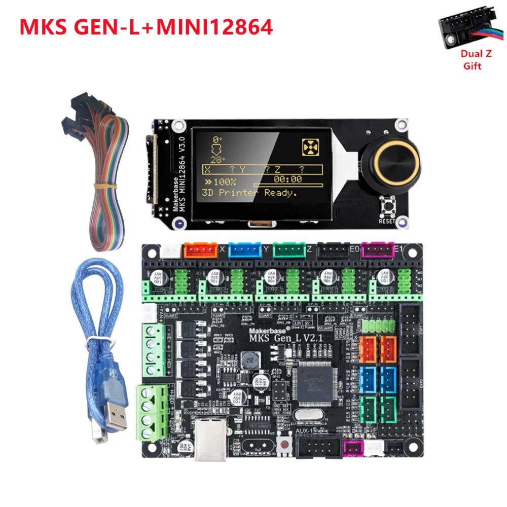 Панель управления MKS GEN L V2.1 материнская плата GEN_L + MINI12864LCD 12864LCD дисплей комплект