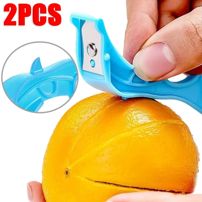 2/1 Pz Cucina Pelapatate In Acciaio Inox Frutta Kiwi Pelapatate Arancione Cutter Multi-Funzione Peeling Tool Accessori Da Cucina