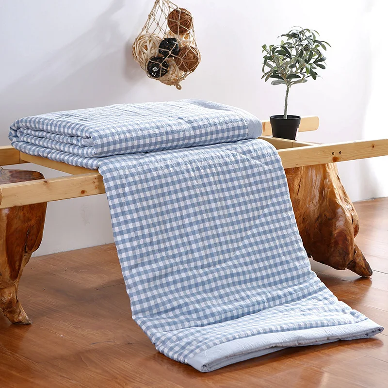 

Blanket Japanese-style Washed Cotton Throw Blankets Double Bed Towell Quilts Nap Covers Summer Air Conditioning Quilt Home Hotel