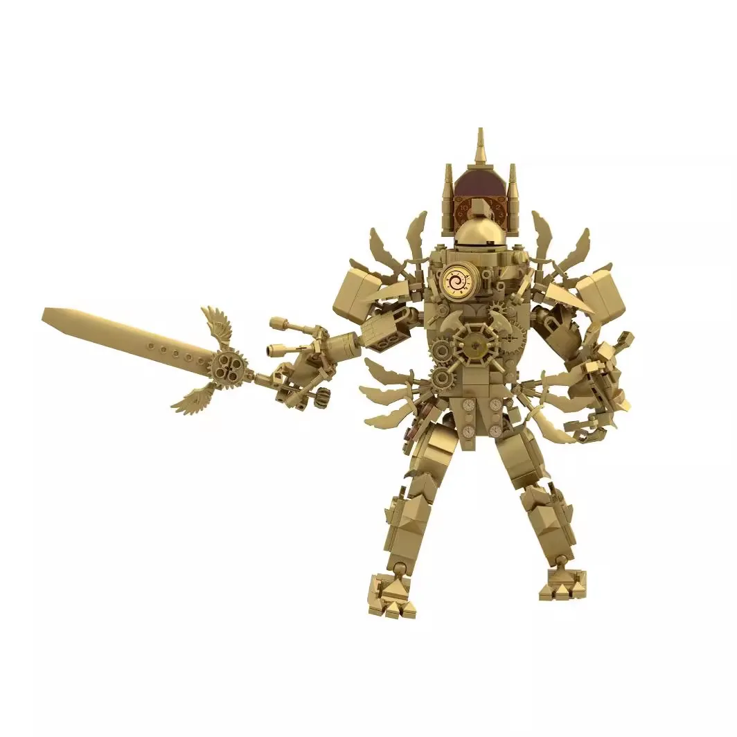 2024 New Titan Gold Clock King Man Readge Revenge Tv Man Titans Skibidi Toilet Building Block Toy Titans Speaker Brick Toys