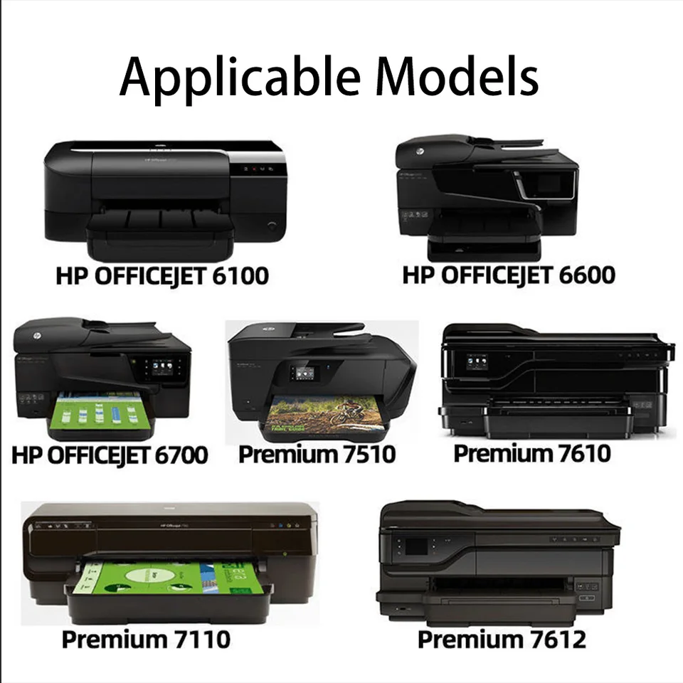 Cartucce Compatibili Xl Per Hp A Getto D'inchiostro Cartucce Inchiostro 932XL 933XL - Set 4 Pezzi Per HP Officejet 6100, 6600, 6700, 7100, 7610 Cartucce Hp 912 XL - Foto 8