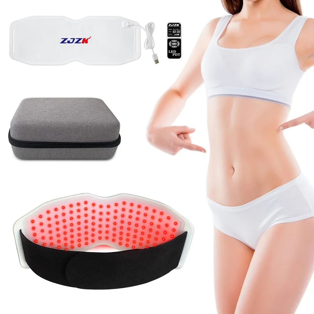 

ZJZK New Christmas Gift Therapeutic Near Infrared Light Red Light Therapy Belt 660nm 850nm 940nm Back Body Massage Equipement