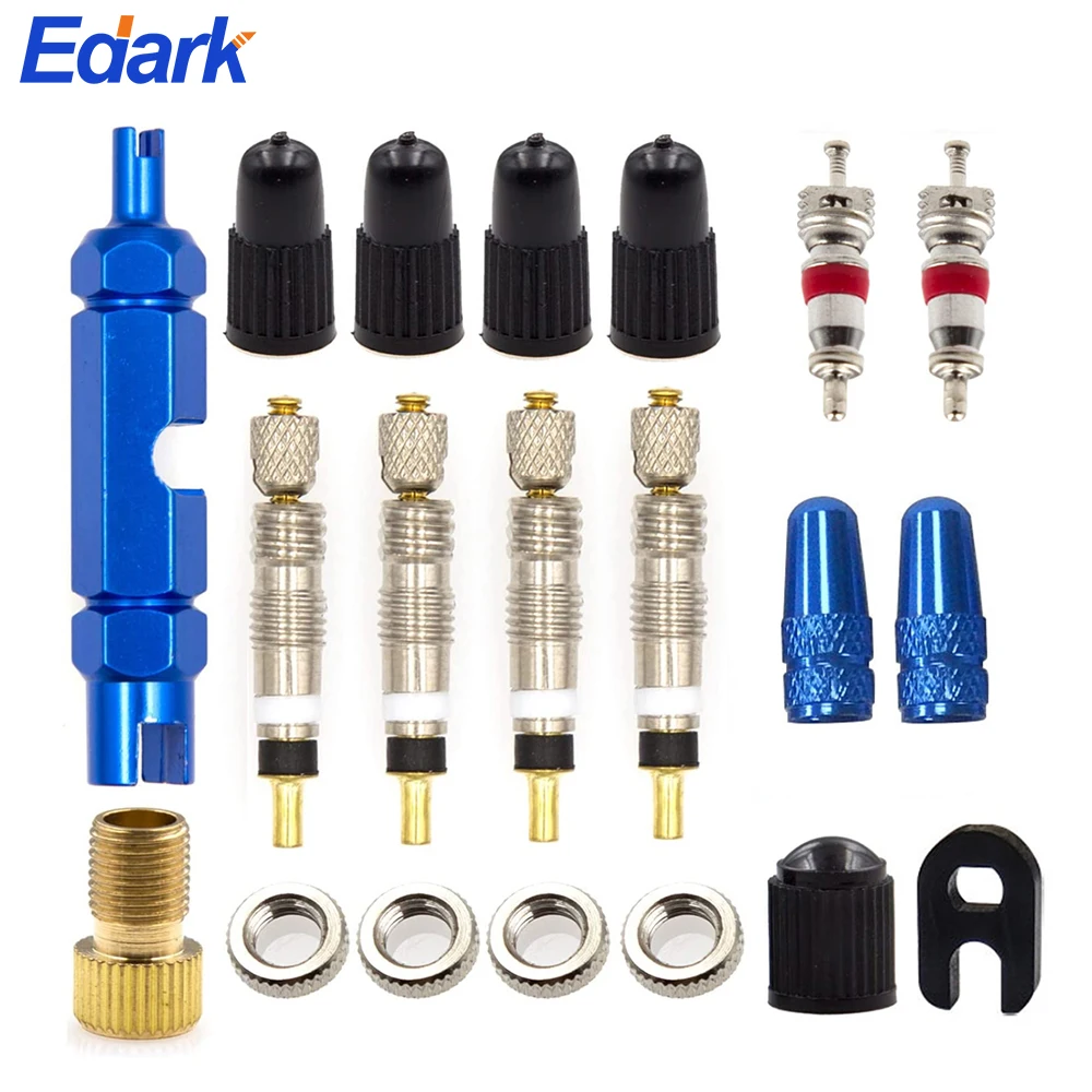 thumbnail image 2 of Presta Valve Core Repair Kit - 22PC Tubeless Bike Tire Maintenance Set With Tools 2 of 14