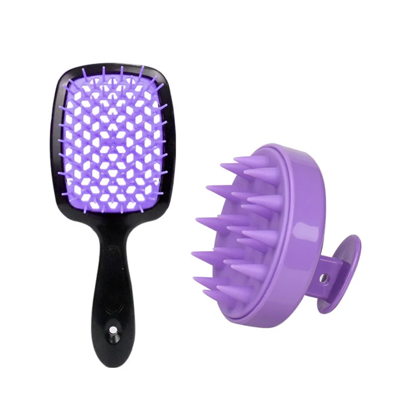 1/2pcs set Scalp Massage Comb Hollow Out Comb Shampoo Massage Brush For Bath Hair Washing Spray Bottle Salon Hairdressing Tools 3