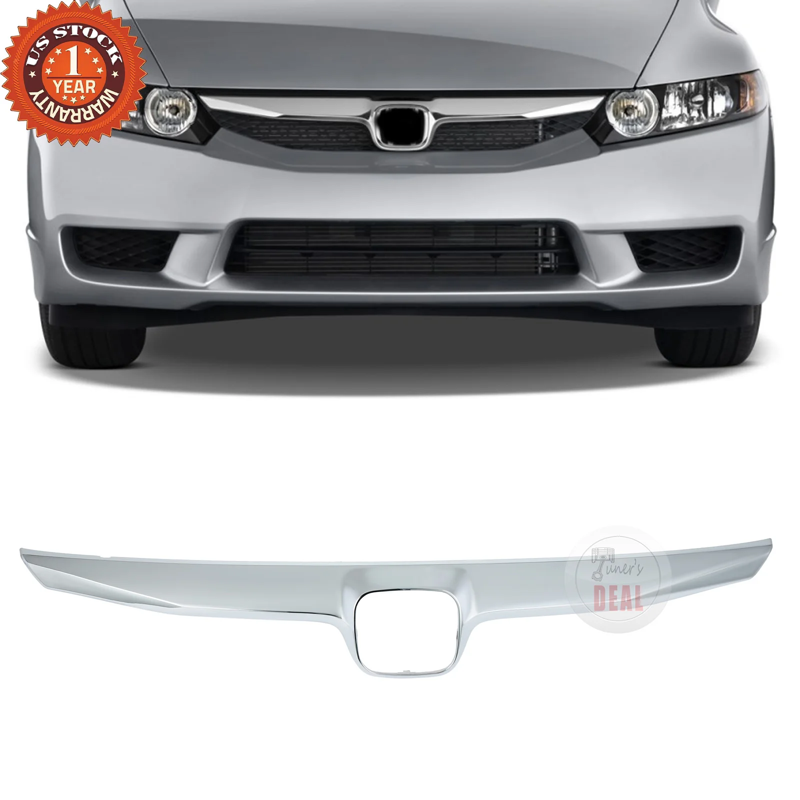 

Подходит для Honda Civic Sedan 2009 2010 2011 передняя решетка формовочная отделка Chrome 71122SNAA50 склад в США