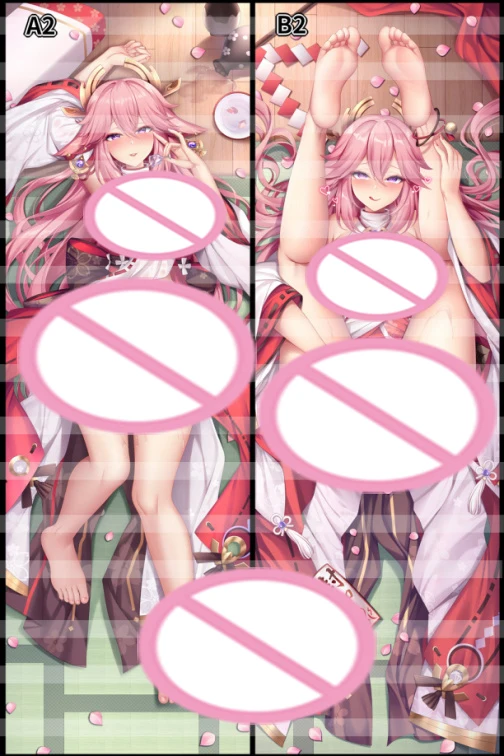 Genshin Impact Guuji Yae Dakimakura Cover Otaku Bedding Pillowcase Hugging Body Dakimakura Anime Throw Pillow Case