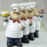 Statue de chef de boulangerie rustique en résine, décor de magasin de gâteaux de ferme pour comptoir de cuisine, cadeau de chef de pâtisserie vintage pour les boulangers amateurs de nourriture 3