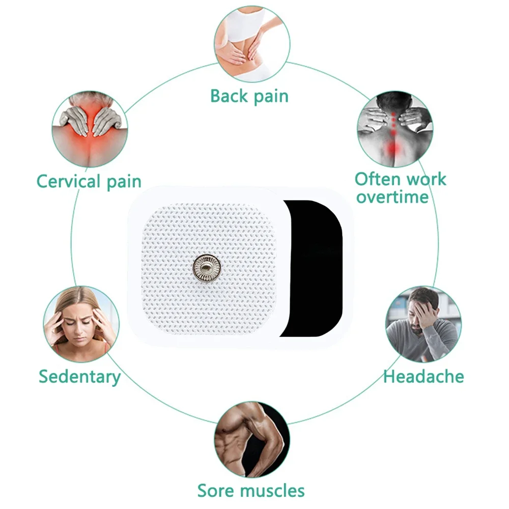 Self Adhesive Non-woven Fabric Replacement Tens Electrodes Pads for Eletric EMS Muscle Stimulator Low Frequency Massager 4x4cm