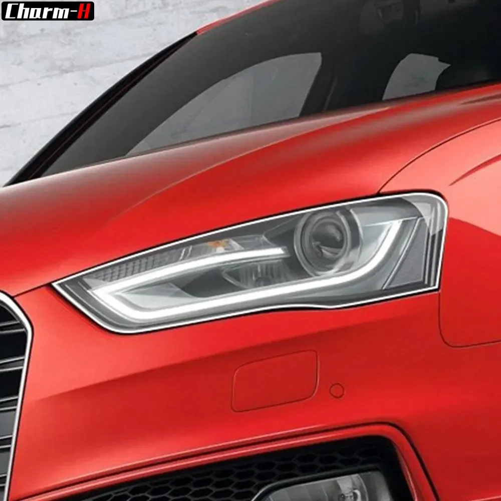 

2Pcs Car Headlight Protective Film Transparent TPU Sticker for Audi S3 S4 S5 S6 S7 S8 TTS Accessories