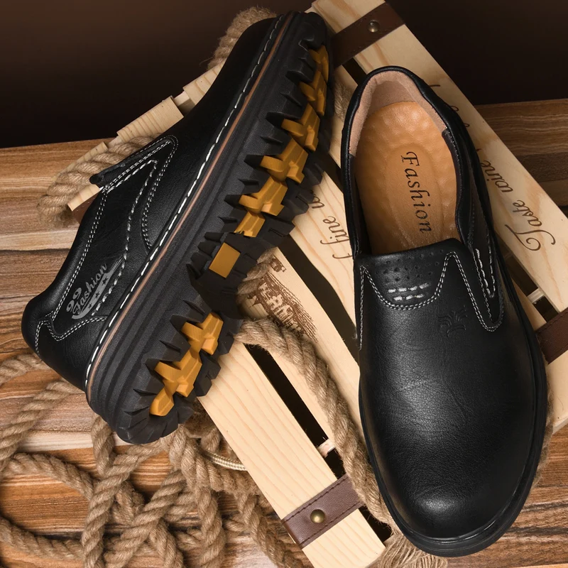 2024 Four Seasons ​Men's Oxford Shoes Autumn Winter Handmade Soles with Plush Cotton Shoes Men's Business Leisure Shoes 4
