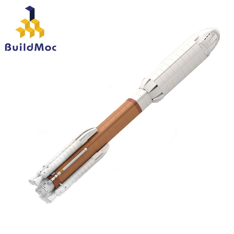 Buildmoc Ultimate Atlas V Saturn V Scale Rocket Building Blocks Set Delta Iv Heavy Mars Exploration Vehicle Bambini Regali Giocattoli
