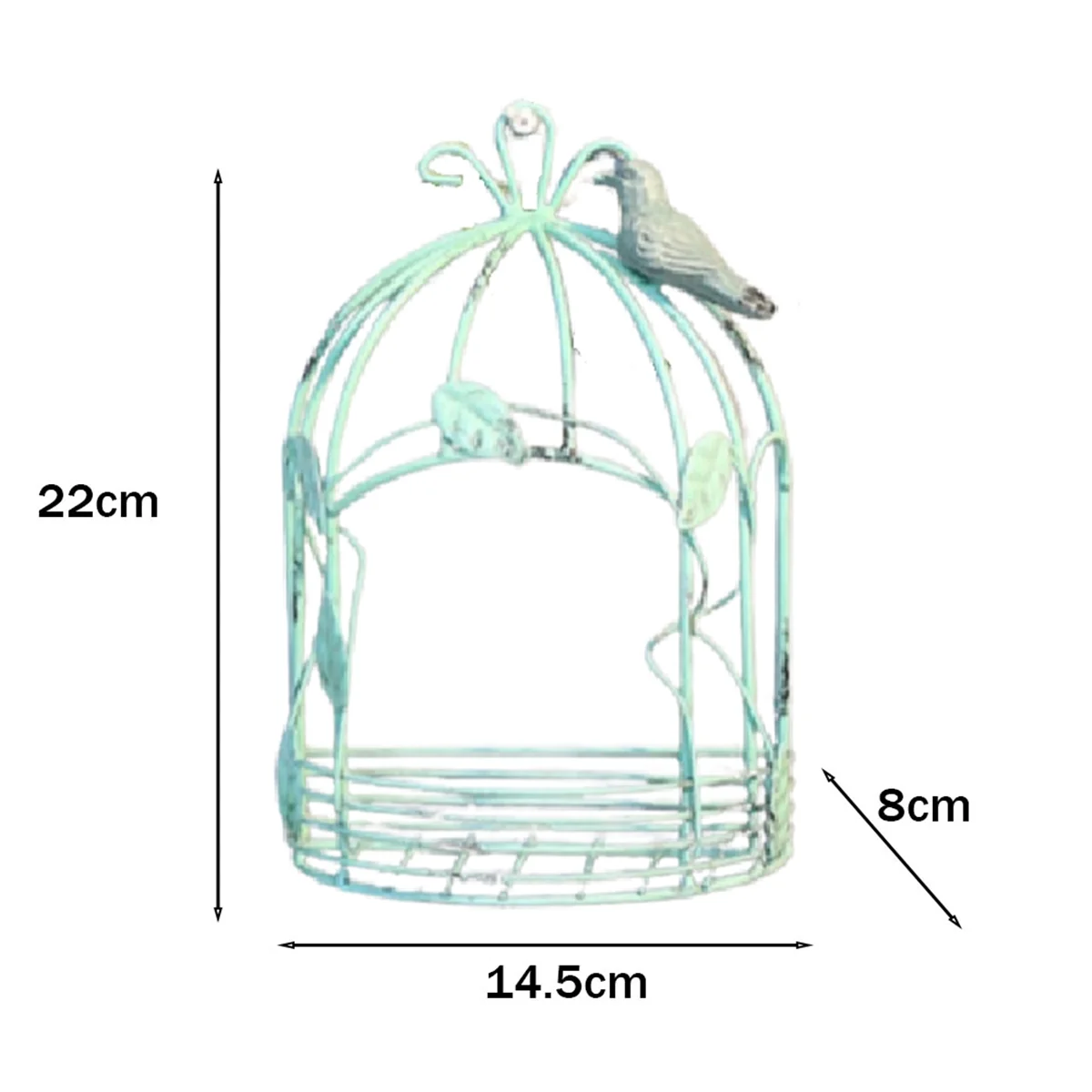 Vintage Country Wall Hanging Wire Iron Half Bird Cage Vaso Di Fiori Decorazione Del Giardino Retro Birdcage Storage Rack Pot C
