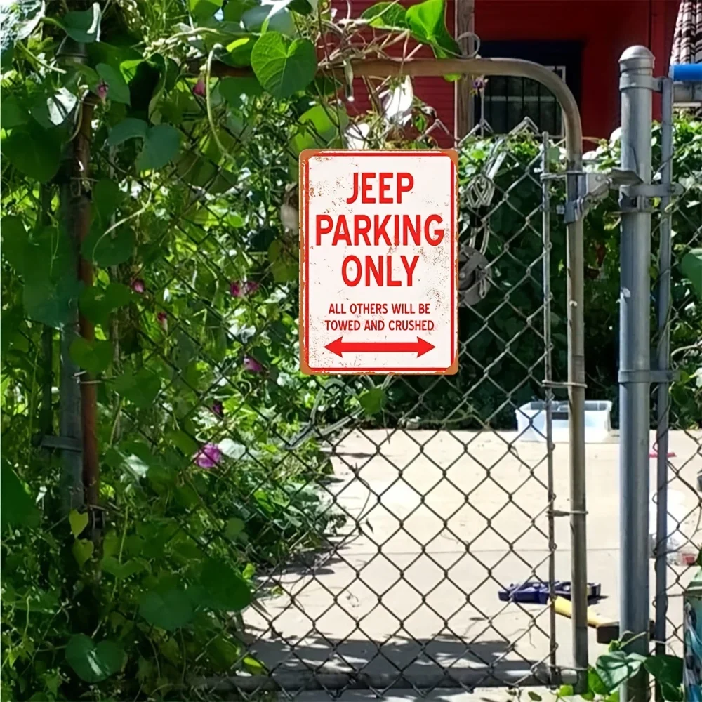 Jeep Parking only TIn Sign Poster