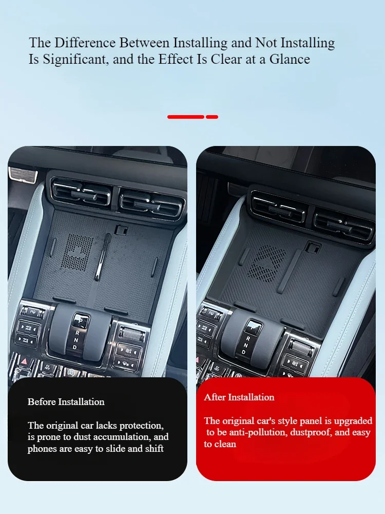 For BYD Leopard 5 modification center control silicone mat wireless charging anti-slip mat