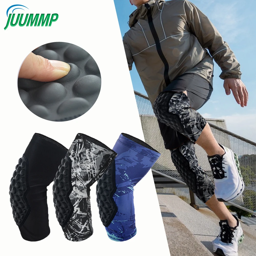 1Pcs/2Pcs Knee Pads Compression Leg Sleeve for Basketball, Volleyball, Football, Anti-slip Knee Protector Sleeve, Youth & Adult 1pcs breathable sports football basketball knee pads honeycomb knee brace leg sleeve calf compression knee support protection