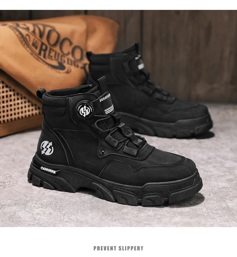 Boots Men Shoes Casual Cowboy Tactical Motorcycle Chelsea Ankle Work Leather Outdoor Designer Luxury Hiking Botas Hombre