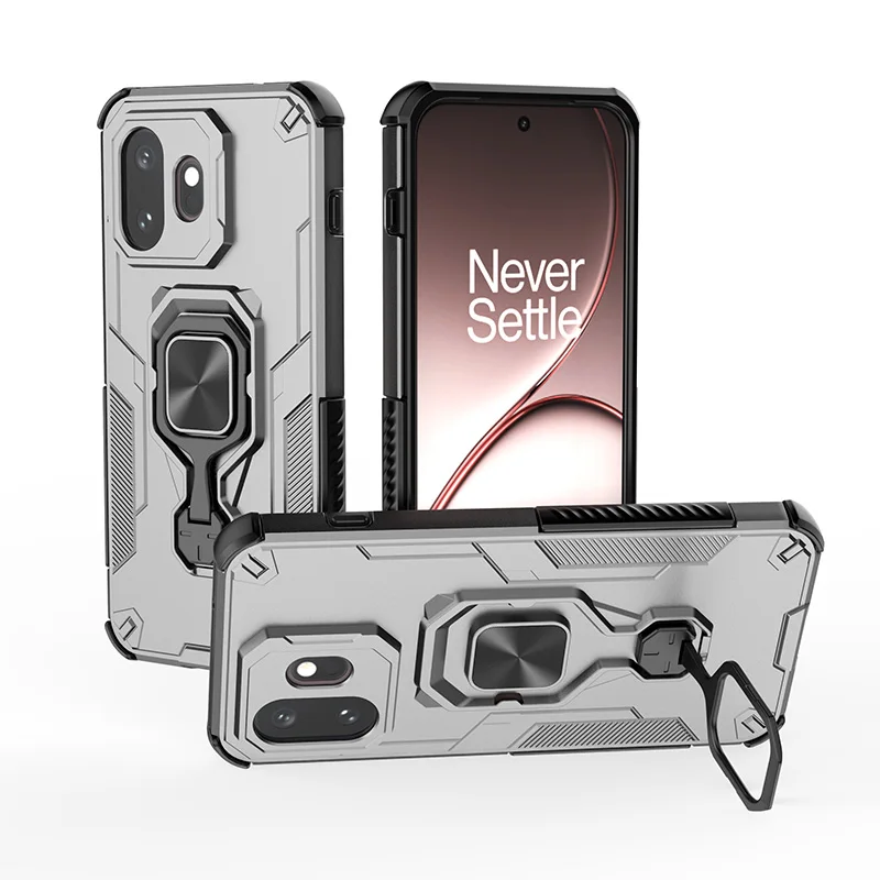 Magnetic Armor Shockproof Phone Case with Metal Ring Stand