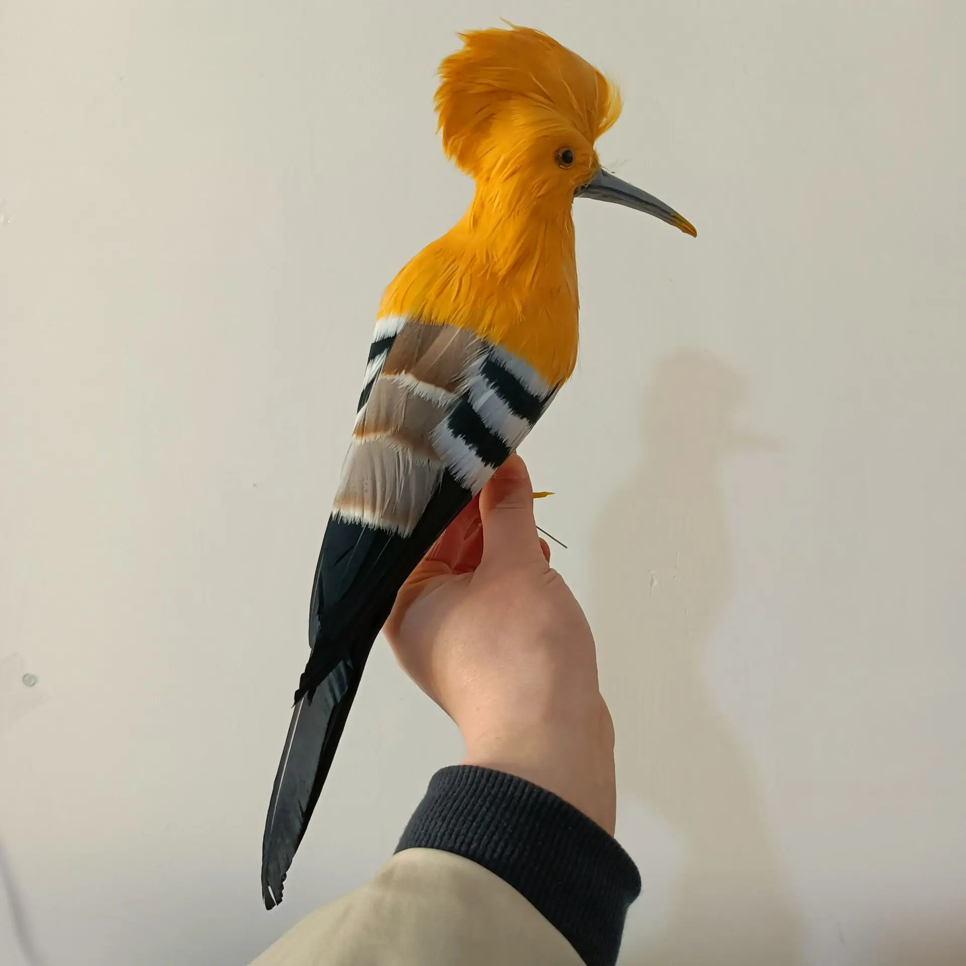 

new yellow foam & feathers simulation Hoopoe Bird hard model home garden decoration gift about 30cm w2414