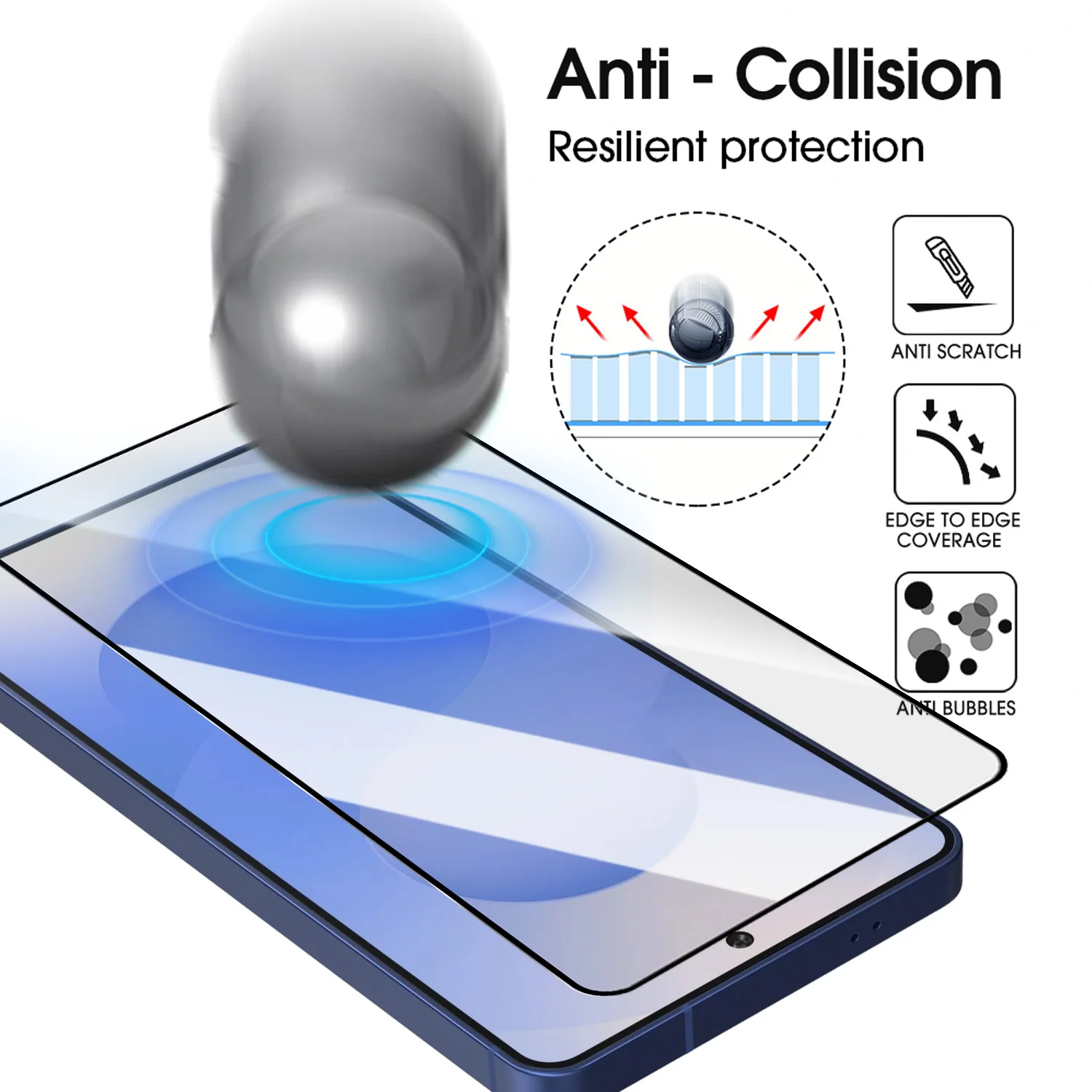 Premium HD Tempered Glass Screen Protector with Easy Installation and Dust-Free Design