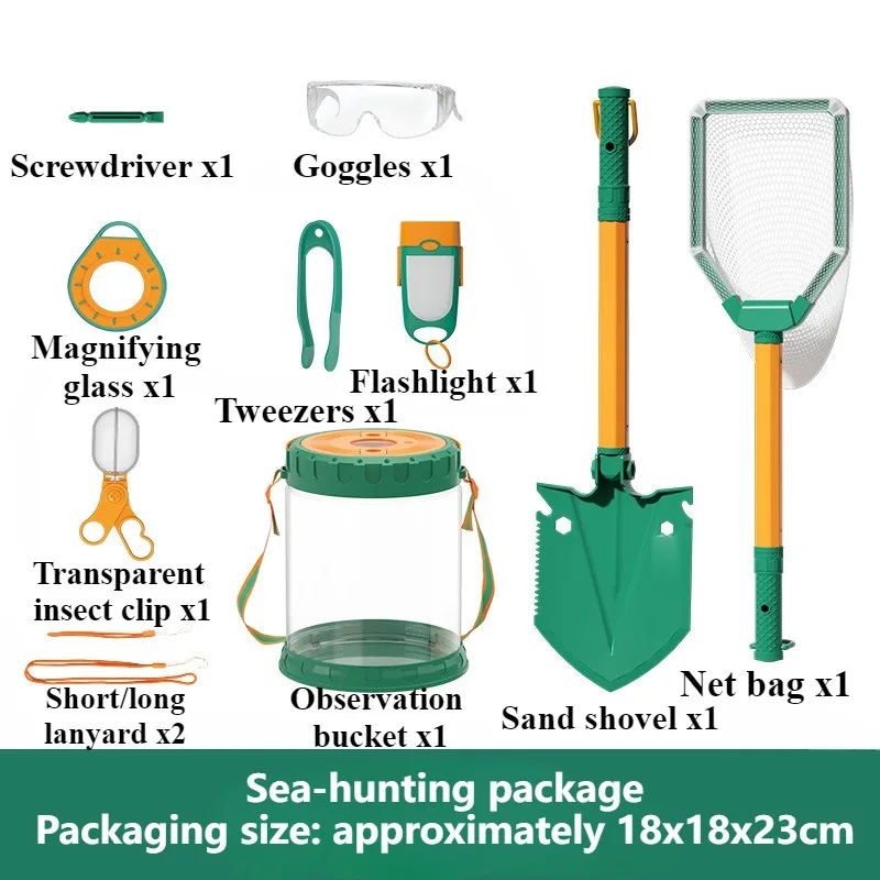 Catch The Sea Set Kids Toys Beach Play Tools Outdoor Adventure Set Oysters Crab Clip Equipment for The Seaside Parent-Child Toy