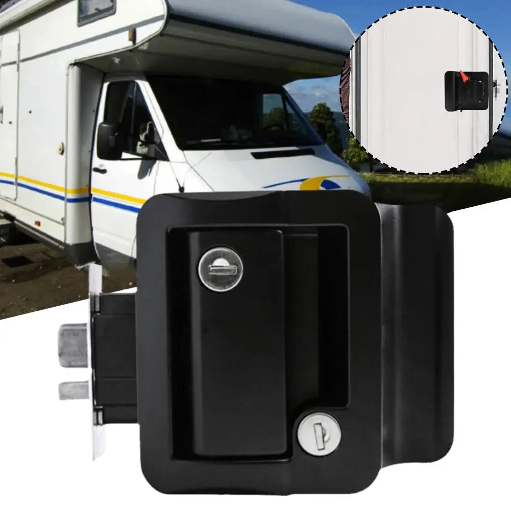 

New RV Paddle Entry Door Lock Latch Handle Knob Deadbolt External Transportation Part Panel Internal Lock Equipment Lock Op D8K1