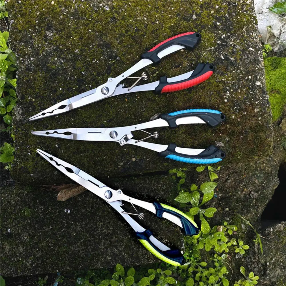 Fish Pliers Ergonomics Anti-slip High-strength Multifunctional Cut Fishing Line Fishing Tied Hooks Pliers Angling Equipment