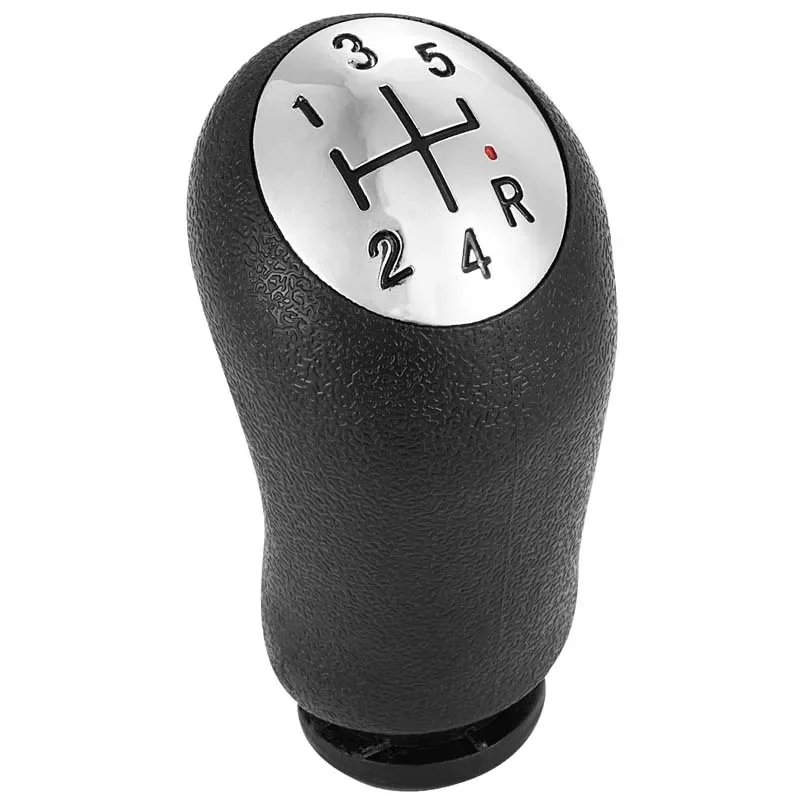 Universal 5-Speed Black Gear Shift Knob with Dust-Proof Cover