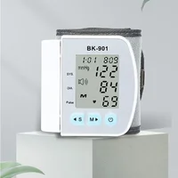 English Voice Broadcast Smart LCD Screen Wrist Blood Pressure Monitor Digital Automatic BP Tonometer Heart Rate Sphygmomanometer 2