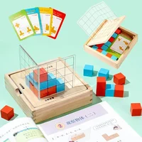 Cube Three-View Teaching Aids Orientation Observer Space Thinking Training Primary School Students Year 34 Grade Children's Toys 1