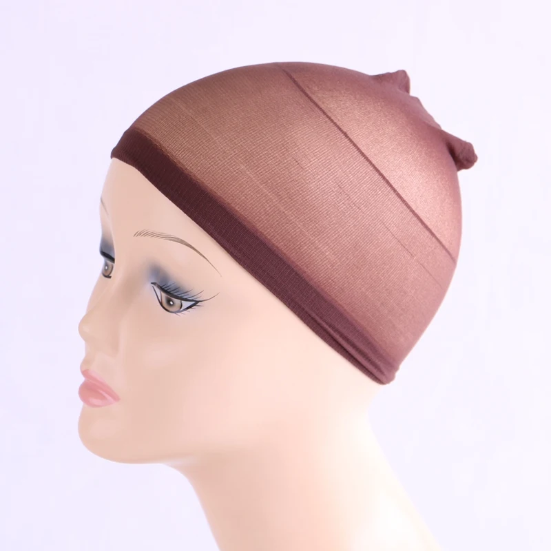 5bags Top Stocking Wig Cap Hair Net For Weave Hair Wig Nets Black Brown Stretch Mesh Cap For Making Wigs