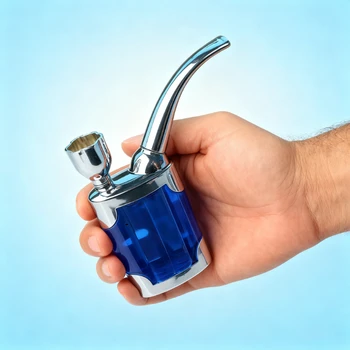 Set completo Pipa da fumo in acrilico pulibile Microfiltro alla moda Circolazione del pipa da tabacco Riduce il filtro del fumo del catrame Strumento per sigarette