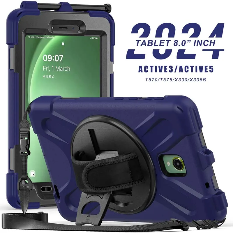 Durable Anti-Crack Tablet Case with Shoulder Strap and Holder
