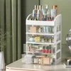 Drawer Style Storage Box High-capacity Desktop Clutter Dustproof Organizer Transparent Jewelry Skin Care Products Storage Box 2