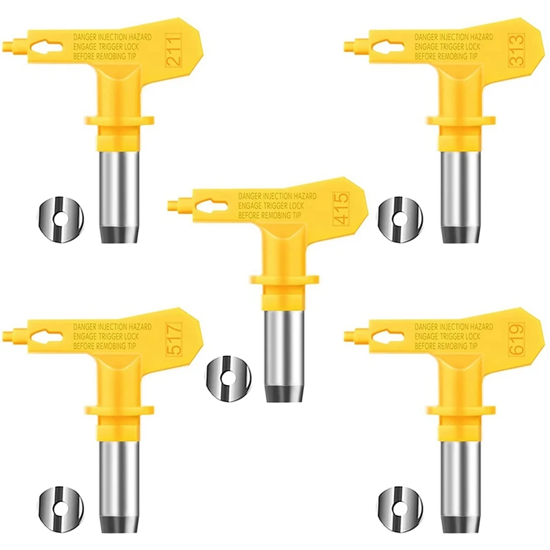 

10Pcs Reversible Airless Spray Tips Airless Paint Spray Tips Sprayer Nozzle Spraying Machine Parts(211 313 415 517 619)