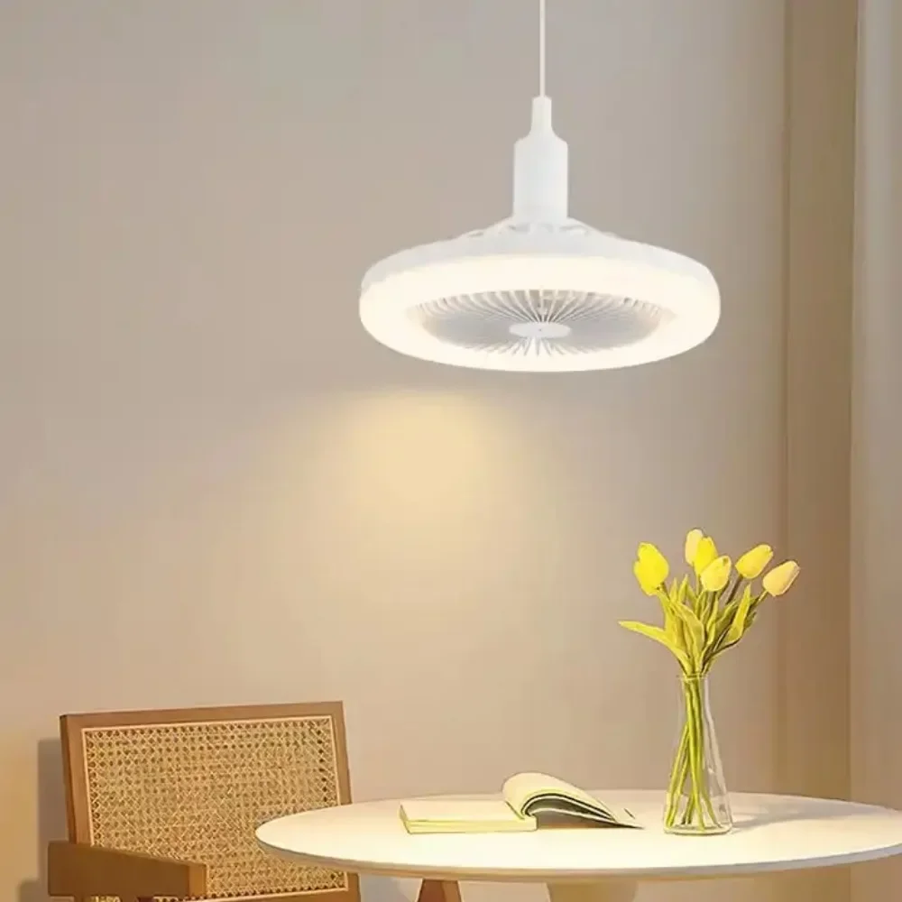 LED Ceiling Fan with Lighting Lamp Remote Control Aromatherapy Fan Lamp Suitable for E27 Converter for Bedroom Living