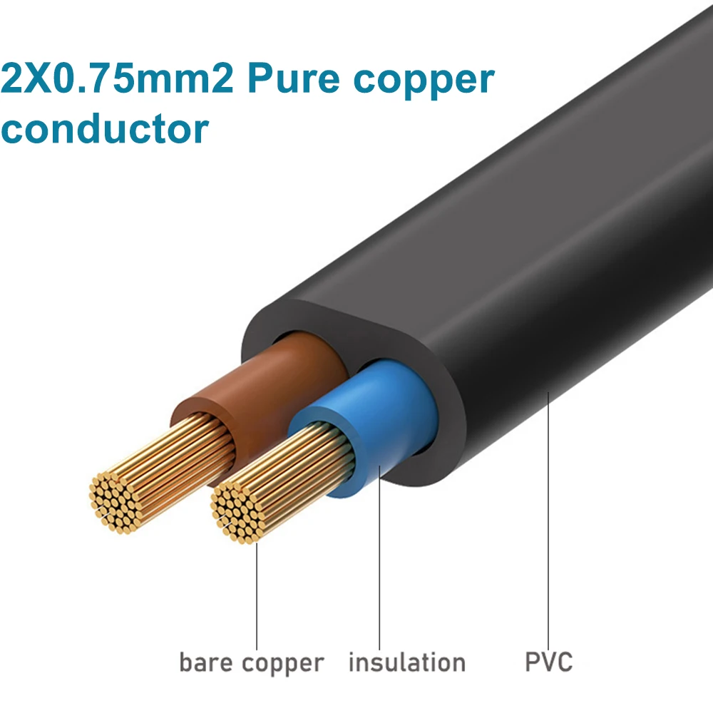 EU 전원 코드 유로 유럽 전원 케이블 리드 라인 EU 플러그 CEE 7/16 - IEC 60320 C7 8자형 전원 코드 (PS5, PS4, Xbox, HDTV용)