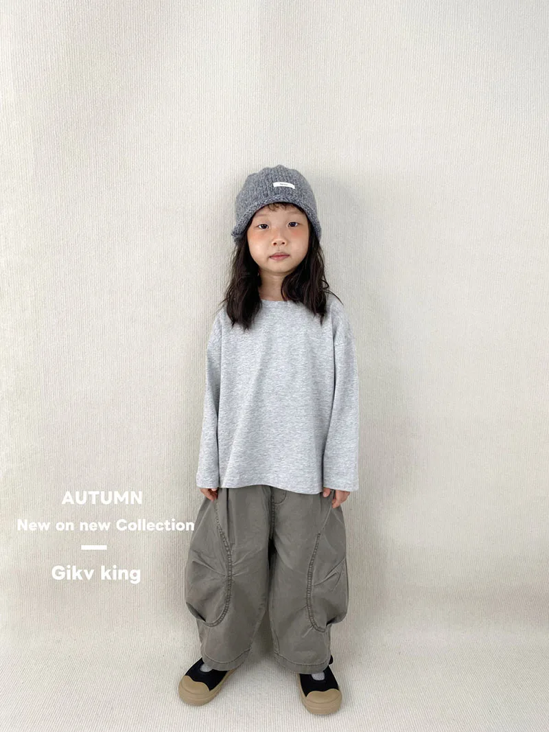 Girls Autumn Thin Solid Color Kids Undershirts