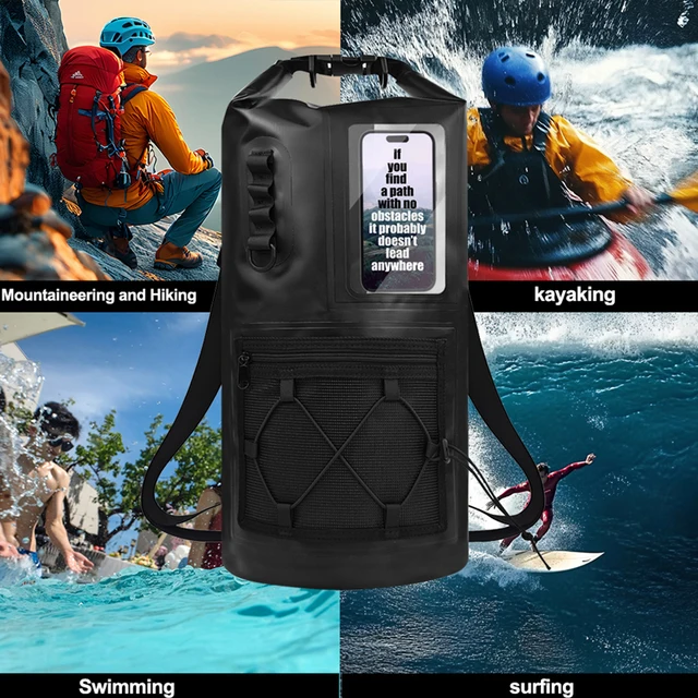 Outdoor Swimming Backpack Waterproof Reflect Beach Dry Bag Sports Floating Rafting Surfing Boating Pack Mesh Roll Top Travel Bag 3
