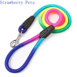 Durable Nylon Rainbow Pet Leash and Harness - Dia. 1.0cm 1.2M