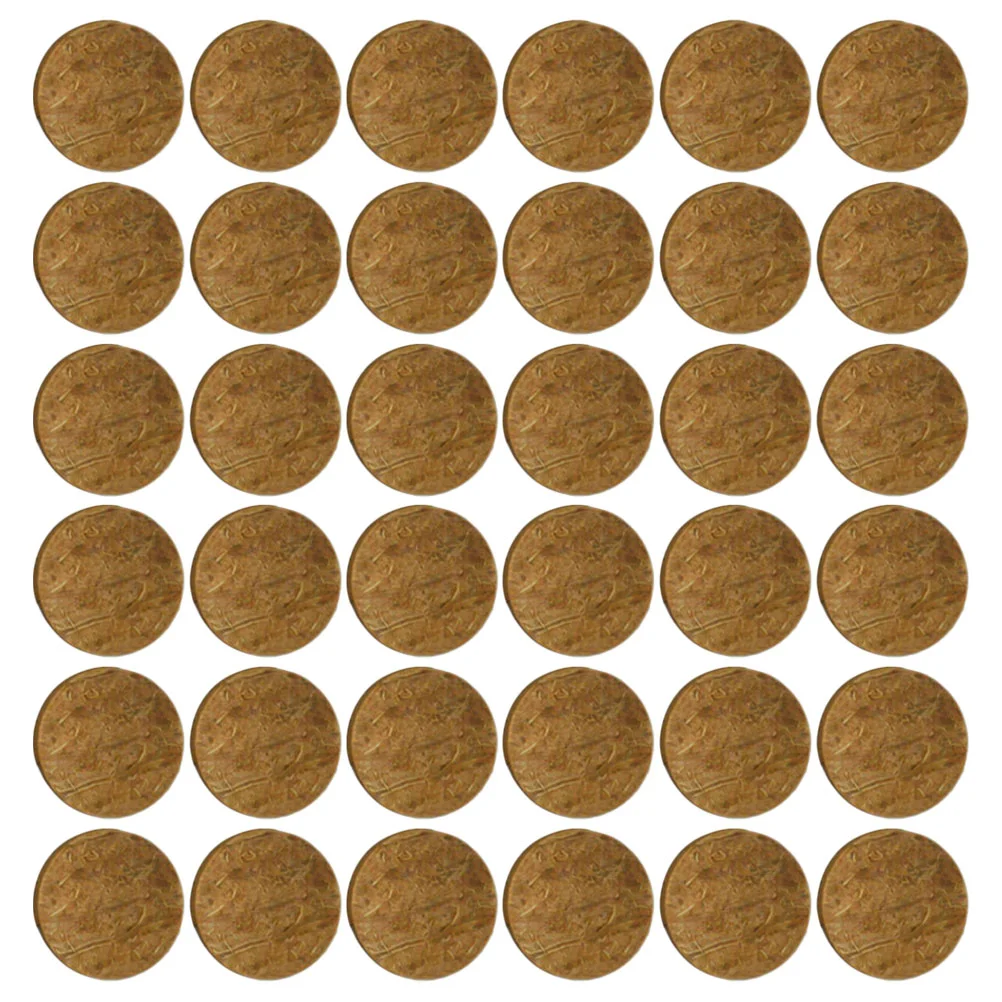 50Pcs Coconut Shell Discs Coconuts Shell For Crafts Round Coconuts Fish Tank Ornaments Chip Fish Tank Decor fish tank ornaments fish tank decorations aquarium ornaments