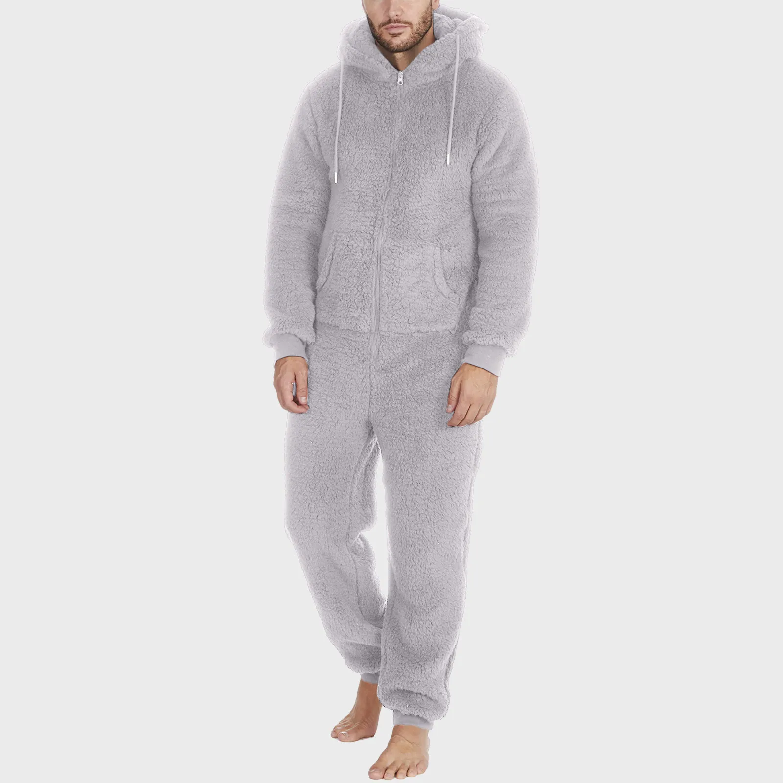 Men Pajama Sleep Overall Jumpsuit for Men Bodysuits