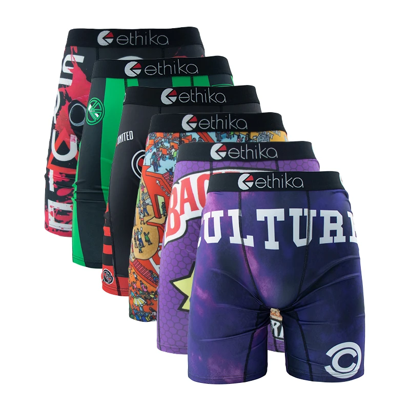 6Pcs Men Underwear Boxers Breathable 1