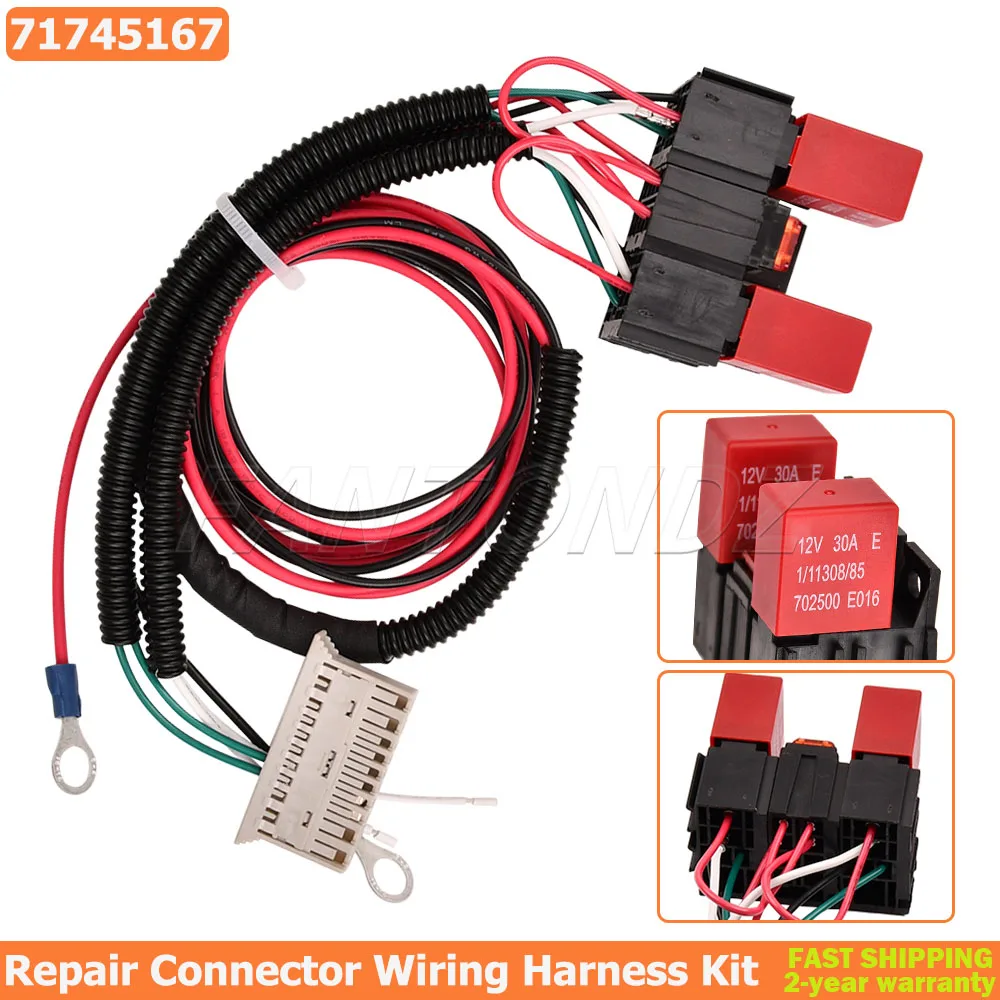 Für Fiat Panda Van Karosseriecomputer Abblendlicht Scheinwerfer Reparatur Stecker Kabelbaum Kit