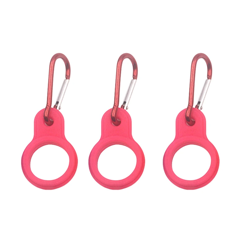 Lot De 6 Porte-Gourdes Silicone - Pince Pour Sac à Dos, Camping, Randonnée (Noir)
