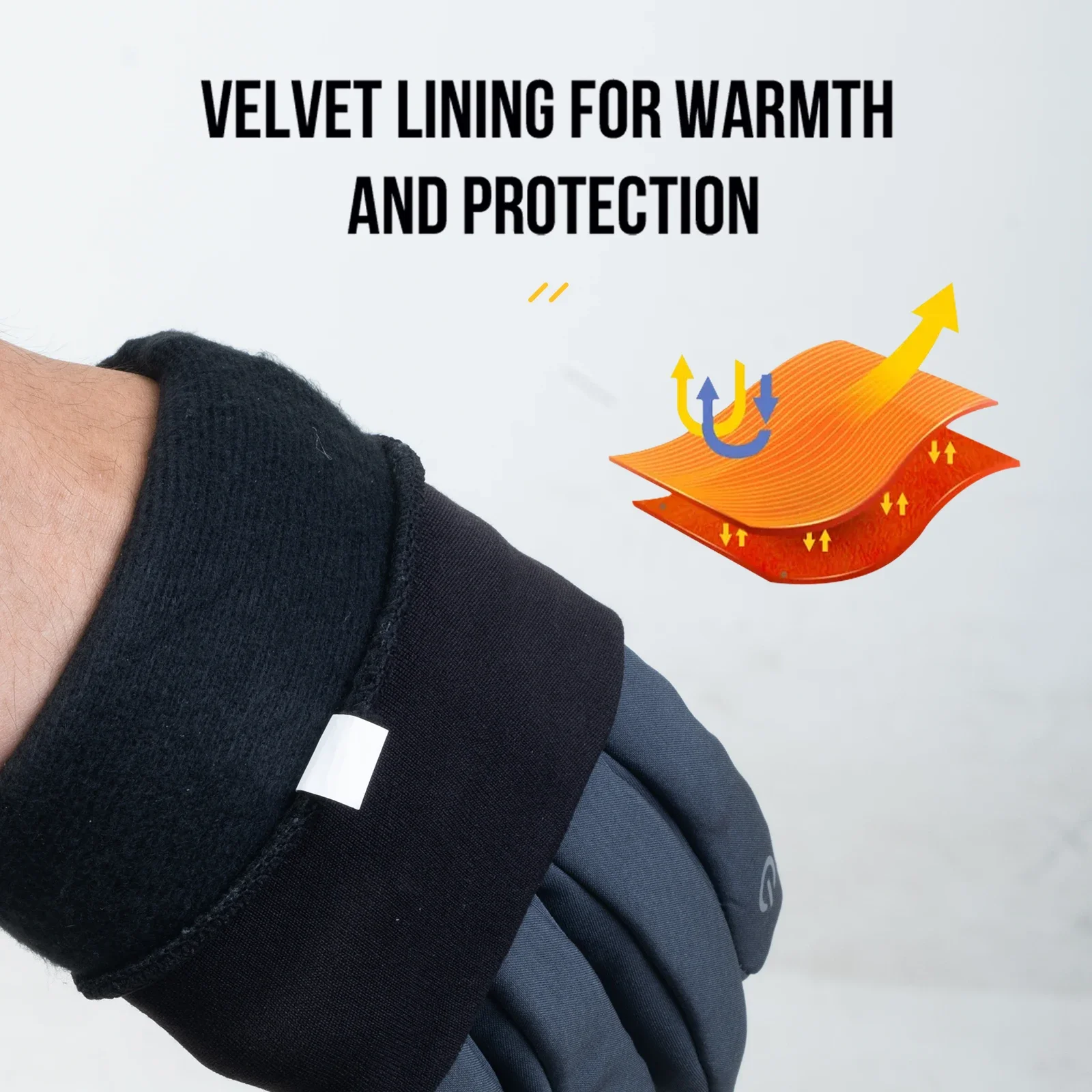 AONIJIE Full Finger Warm Gloves Outdoor Windproof Anti Slip Gloves Two Finger Touchscreen for Running Cycling Camping M58 3