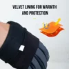AONIJIE Full Finger Warm Gloves Outdoor Windproof Anti Slip Gloves Two Finger Touchscreen for Running Cycling Camping M58 3