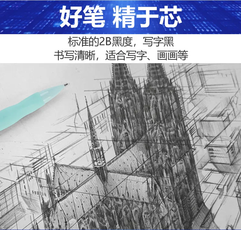 1000Pieces Lead Refills,0.5/0.9mm 2B,Break Resistant Mechanical Pencil Refills Office School Supplies 4